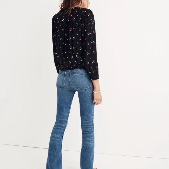Madewell Wrap Top in Flower Toss - Picture 3 of 6